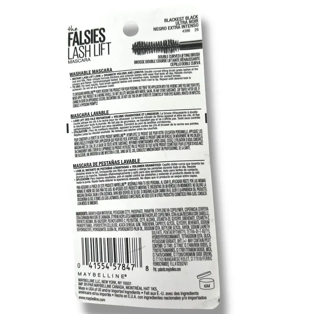 MAYBELLINE The Falsies Lashes Lift Mascara 200 Blackest Black